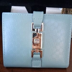 Gucci Guccissima Tom Ford Wallet-Rare Robin's Egg Blue Color